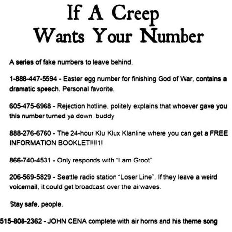 cool numbers to prank call